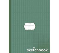 Eucalyptus Green sketchbook, “Essential Pattern” Covers, 120 Pages, 1 Book: Book for Sketching to Release Your Creativity, School or Art-Journaling