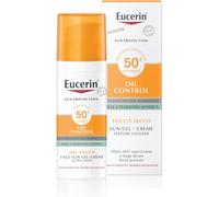 Eucerin Oil Control Dry Touch Face Sun Gel-Creme SPF 50+ 50 Ml, Crema Solare Vis