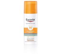 Eucerin Sun Oil Control Tinted Dry Touch Sun Gel-Cream SPF50+ crema viso in gel con protezione solare colorata 50 ml Tonalità medium unisex