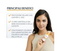 Eucerin Sun Oil Control Tinted Dry Touch Sun Gel-Cream SPF50+ crema viso in gel con protezione solare colorata 50 ml Tonalità medium unisex