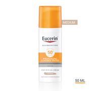 Eucerin - Sun Protection Photoaging Control Tinted Face Sun Gel-Creme SPF50+ - Trattamento antietà pelli mature,Crema colorata viso,Protezione solare