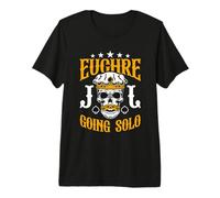 Euchre Going Solo Loves Carte Giochi di Carte Euchre Maglietta Premium