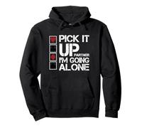 Euchre Partner Pick It Up Vado da Solo Felpa con Cappuccio