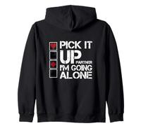 Euchre Partner Pick It Up Vado da Solo Felpa con Cappuccio