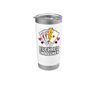 Euchre Player Euchred On A Loner Funny Card Game Bicchiere termico in acciaio inox doppia parete