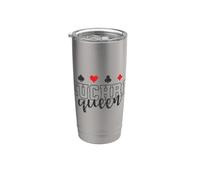 Euchre Queen Mazzo di carte da gioco Bicchiere termico in acciaio inox doppia parete
