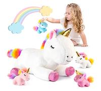 EUCOCO Peluche Unicorno Bambina Regalo, 5 Pezzi Giocattoli Unicorno 3-8 Anni