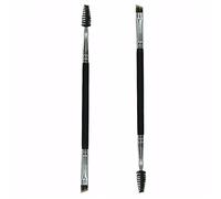EUCoo Trucco professionale Pennello per sopracciglia Doppio Estremità + Pettine per sopracciglie, Nero (Black)
