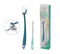 Eucteje Set di 2 spazzole per coltelli con manico lungo e spazzola migliorata, compatibile con Thermomix TM5 TM6 TM31 e MCC, ideale per coltelli da mixer, mixer, pentole (blu scuro)