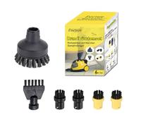 Eucteje Set di 6 spazzole rotonde, spazzole rotonde, compatibili con pulitore a vapore Kärcher SC1 SC2 SC3 SC4 SC5 SC7 CTK10