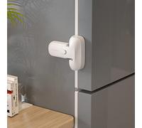 EUDEMON 1 Pack Aggiornato Bambino Proof Frigo/Congelatore Serratura della porta Applicare a Max 1 "(25mm) Striscia di tenuta per bambini e ragazzi, senza bisogno di strumenti o trapano (Bianco)