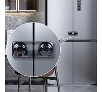 EUDEMON 2 Pezzi Serratura Frigorifero A Prova Di Bambino, Serratura Della Porta Del Frigorifero Francese Di Sicurezza Del Bambino, Serratura Del Congelatore (nero/trasparente)