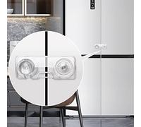 EUDEMON 2 Pezzi Serratura Frigorifero A Prova Di Bambino, Serratura Della Porta Del Frigorifero Francese Di Sicurezza Del Bambino, Serratura Del Congelatore (Trasparente)