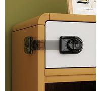 EUDEMON 3 Pezzi Serratura di sicurezza per bambini per cassetti, frigorifero, servizi igienici, armadietto per bambini multiuso (Trasparente Nero)