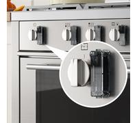 EUDEMON Confezione da 5 serrature di sicurezza per fornello a gas, a prova di bambino, per grandi e piccole, facili da installare e utilizzare (nero)