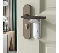 EUDEMON Serratura della maniglia della porta di sicurezza per bambini, facile da installare, utilizza adesivo 3M VHB, non sono necessari strumenti o trapani (Bianco, 4 Pezzi)