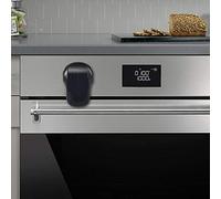 EUDEMON serratura della porta del forno resistente al calore a prova di bambino, adatta per serratura anteriore del forno per bambini, utilizzando adesivo 3M, senza viti o punte da trapano (Nero)