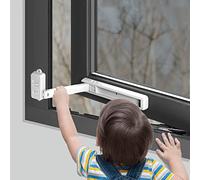 EUDEMON Serratura per finestre di sicurezza per bambini, limitatore di finestre, facile da installare, utilizzando adesivo 3M VHB, non sono necessarie viti o fori (Bianco)