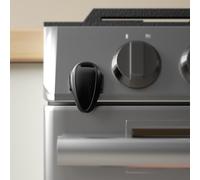 EUDEMON Serratura per forno di sicurezza per bambini, serratura per porta anteriore del forno, facile da installare, non sono necessari strumenti o trapani (Nero profondo, 1 Pezzi)