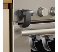 EUDEMON Serratura per forno per bambini, Blocco porta forno a prova di bambino, Facile da installare (Nero, 2 Pezzi)