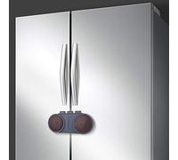 EUDEMON sicurezza per bambini serratura della porta del frigorifero francese, serratura del frigorifero, serratura dell'armadio, facile da installare, utilizzare adesivo 3M (Blu, 1 Pezzi)