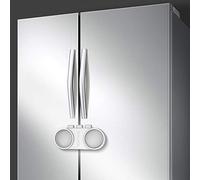 EUDEMON sicurezza per bambini serratura della porta del frigorifero francese, serratura del frigorifero, serratura dell'armadio, facile da installare, utilizzare adesivo 3M (Bianco, 1 Pezzi)