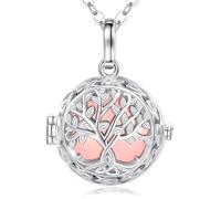 EUDORA Collana Bola per Gravidanza con Sfera dell'Armonia con Catena, Ciondolo con Sfera Musicale dell'Albero della Vita per Donne Incinte Regalo di Gioielli per la Mamma in Attesa, 76 cm+114 cm