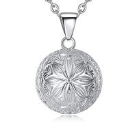 EUDORA Harmony Ball Angels Caller Gravidanza Ciondolo Collana per Donna, Bola Messicana Maternità Morher's Day Gioielli Regalo per Mamma Moglie, 114cm+76cm