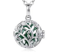 EUDORA Harmony Ball Chiama Angeli Gravidanza Collana con Albero della Vita Collana Pendente Forma di Carillon Musicale per Donna Madre Bambino Gioielli Regalo Originale, 76 cm e 114 cm