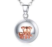 EUDORA Harmony Ball Collana Bola di Gravidanza per Donne Madre e Bambino Mani nel Cuore Ciondolo per Future Mamma, Regalo Originale Gioielli, 76 cm +114 cm, One Size, Rame