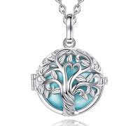 EUDORA Harmony Ball Collana Chiama Angeli Gravidanza Ciondolo Per Donne incinte, Collana Albero della vita ciondolo con musicale Sfera per Futura Madre Regalo Gioielleria