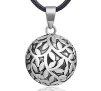 EUDORA Harmony Ball Collana Chiama Angeli Gravidanza, Collana con Albero della Messicana Palla Collana con Ciondolo per Mamma Ragazze Donne Incinte Bel Regalo di Gioielli