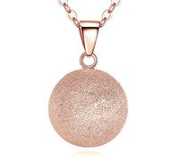 EUDORA Harmony Ball Collana Chiama Angeli Gravidanza, Collane da Donna oro rosa Messicana palla per Maternita Mamma futura Regalo Originale Gioielli, 114cm+76cm