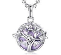 EUDORA Harmony Ball Collana con Albero della Vita con Musica Collana con Ciondolo per Madre Bambino Donne Incinte Bel Regalo di Gioielli, Catena da 76 cm e 114 cm