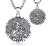 EUDORA Harmony Ball Collana con Ciondolo Della dea Greca Afrodite per Donna in Argento Sterling 925, Con Simbolo di Amore Bellezza Desiderio Fertilità e Vita Regalo di Gioielli, 50,8 cm + 5,1 cm.