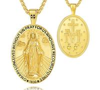 EUDORA Harmony Ball Collana con croce in Argento Sterling 925 per Donna Uomo, Croce di Caravaca/Ankh/San Benedetto/San Cristoforo/crocifisso Collane Gioielli Religiosi Regalo per Mamma Papà. 22"/24"