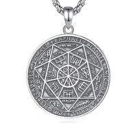 EUDORA Harmony Ball Collana con croce in Argento Sterling 925 per Donna Uomo, Croce di Caravaca/Ankh/San Benedetto/San Cristoforo/crocifisso Collane Gioielli Religiosi Regalo per Mamma Papà. 22"/24"