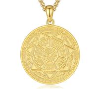 EUDORA Harmony Ball Collana con Sigillo dei Sette Arcangeli in Argento Sterling per Donna Uomo, Medaglia in Oro 14K con Ciondolo Protezione Amuleto Talismano Regalo di Gioielli, 24"