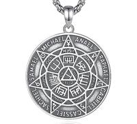 EUDORA Harmony Ball Collana in Argento Sterling 925 con Ciondolo a Forma di Croce per Donna e Uomo, Medaglia Dell'Arcangelo Michele San Cristoforo Vergine Maria Regalo, 24 Inch