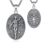 EUDORA Harmony Ball Collana in Argento Sterling 925 Con Ciondolo Della Dea Greca per Donne e Uomini, Ciondolo Della dea Della Fortuna di Santa Brigida Regalo, 22"
