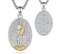 EUDORA Harmony Ball Collana in Argento Sterling 925 Con Ciondolo Della Dea Greca per Donne e Uomini, Ciondolo Della dea Della Fortuna di Santa Brigida Regalo, 22"