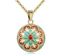 EUDORA Harmony Bola - Collana vintage con chiama angeli in gravidanza, con ciondolo a forma di angelo custode, per futura mamma, moglie, sorelle, 114,3 cm + 76,2 cm, 30 inches, Rame, Non pietra