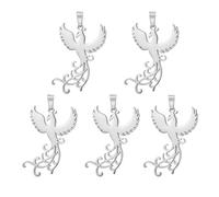 EUEAVAN 5PS Phoenix Ciondoli per le Donne Rising Phoenix Ciondoli Nirvana di Phoenix Ciondoli Mitologica Fenice Uccello Ciondolo Rise from the Ashes Gioielli Regali, Medio, Acciaio inossidabile