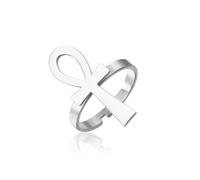 EUEAVAN Anello Croce Ankh Africano e dell'Antico Egitto | Anello Ankh Regolabile Chiave della Vita, Amuleto Occhio di Ra e Horus, Gioiello dell'Antico Egitto, Regalo Cartiglio