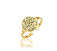 EUEAVAN Anello regolabile con sigilli dei 7 Arcangeli per uomo Sigillo dell'Arcangelo San Michele Anello Patrono Santo Talismano Cristiano Guardiano Gioielli Pagano Regalo