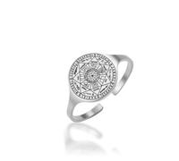 EUEAVAN Anello regolabile con sigilli dei 7 Arcangeli per uomo Sigillo dell'Arcangelo San Michele Anello Patrono Santo Talismano Cristiano Guardiano Gioielli Pagano Regalo, Acciaio inossidabile, Non