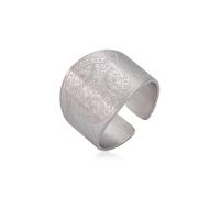 EUEAVAN Anello Tetragrammaton Pentagramma da uomo Nome ebraico di Dio YHVH YHWH Jehovah Pentacolo Yeshua Anello benedetto da preghiera Amuleto magico Gioielli Regalo (B-Angel Magic argento, 10(US))