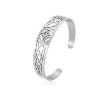EUEAVAN Bracciale con nodo delle streghe Nodo celtico Nudo De Bruja Bracciale Tripla Dea Buona fortuna Triquetra Trinità Amuleto Wiccan Gioielli Regali irlandesi per streghe (argento 2)