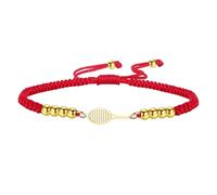 EUEAVAN Bracciale con racchetta da tennis Ciondolo ispiratore regolabile per competizioni di tennis Gioielli dell'amicizia Amanti dello sport Fan Allenatori Regali alla moda per donn (oro-rosso)