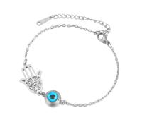 EUEAVAN Bracciale Hamsa Mano di Fatima Bracciale di coppia regolabile con perline Cabala Mano di Fatima Amuleto Gioielli fatti a mano intrecciati Corda fortunata Bracciale di corda rossa